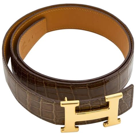 crocodile leather hermes belt|hermes crocodile belt price.